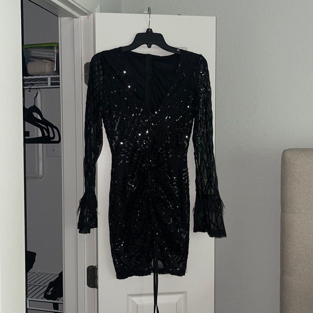 Black sequin dress